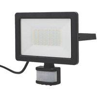 LAP Weyburn Outdoor LED Floodlight With PIR Sensor Black 30W 3000lm (892PG)