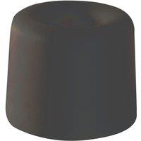 Smith & Locke Cylindrical Rubber Door Stop 30 x 24mm Black 3 Pack (892TE)
