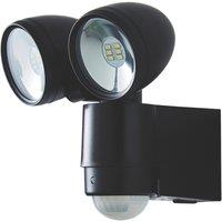 Zink Sirocco Outdoor LED Twin Security Light With PIR & Photocell Sensor Black 6W 480lm (892VH)