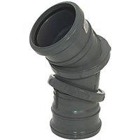 FloPlast Push-Fit 0-90 Double Socket Adjustable Pipe Bend Anthracite Grey 110mm (893KJ)