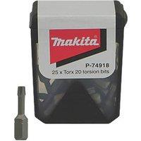 Makita 1/4 25mm Hex Shank TX20 Torsion Screwdriver Bit Box 25 Pack (8943R)