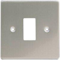 Varilight PowerGrid 1-Module Grid Faceplate Brushed Steel (89450)