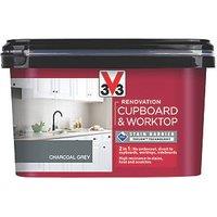 V33 2Ltr Charcoal Grey Satin Kitchen Cupboard Paint (894FW)