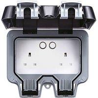 British General IP66 13A 2-Gang SP Weatherproof Outdoor Switched Smart Wi-Fi Controlled Socket (894PG)