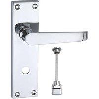 Smith & Locke Fire Rated WC Door Handles Pair Polished Chrome (8950P)