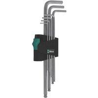 Wera 950/7 Chrome-Plated Metric Hex-Plus L-Key Set 7 Pieces (895FW)