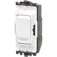 MK Grid Plus 20A Grid DP Freezer Switch White with Colour-Matched Inserts (895JR)