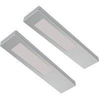 Sensio Ark Pro Rectangular LED Under Cabinet Lights Steel 5W 110-140lm 2 Pack (895PE)