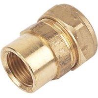 Flomasta Brass Compression Adapting Female Coupler 22mm x 1/2" (89654)