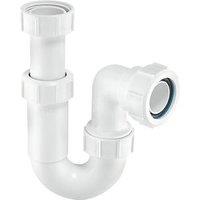 McAlpine Adjustable Inlet Tubular 'P' Trap White 32mm (89677)