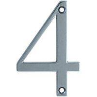 Fab & Fix Door Numeral 4 Polished Chrome 80mm (8969P)