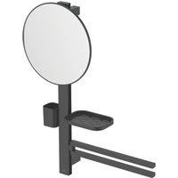 Ideal Standard Alu+ Mirror with Beauty Bar Silk Black 580mm x 146mm x 717mm (896KU)