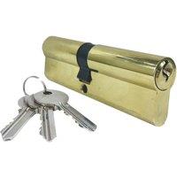Smith & Locke 6-Pin Double Cylinder Lock 35-45 (80mm) Polished Brass (896TE)