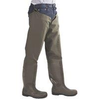 Amblers Forth Size 10.5 Green Safety Thigh Waders (896XT)