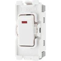 British General Nexus 20A Grid DP Immersion Heater Switch White with LED (897RG)