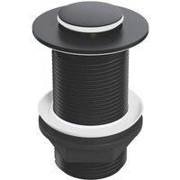 ETAL Unslotted Push Button Basin Waste Matt Black 60mm (897VN)
