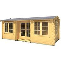 Shire Elveden 19' 6" x 10' (Nominal) Reverse Apex Timber Log Cabin (898TJ)