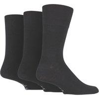 SockShop Gentle Grip Plain Socks Black 6-11 3 Pairs (899PW)