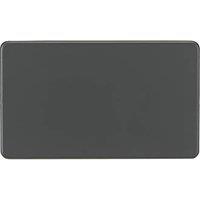 Knightsbridge 2-Gang Blanking Plate Anthracite (899TX)