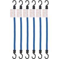 Smith & Locke Flat Bungee Cords 600mm x 18mm 6 Pack (899XT)