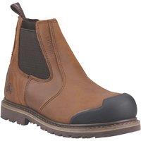 Amblers FS225 Goodyear Welted Chelsea Size 11 Brown Waterproof Steel Toe Cap Safety Dealer Boots (900XT)