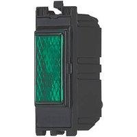 Contactum Green Neon Power Indicator with Black Inserts 230V (901RV)