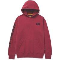 CAT Trademark Banner Hooded Sweatshirt Sweat Shirts Red Brick Medium 39" Chest (901VU)