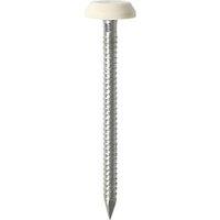 Timco Polymer-Headed Nails Cream Head A4 Stainless Steel Shank 3.2mm x 50mm 100 Pack (902KF)