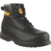 CAT Holton Size 14 Black Water-Resistant Steel Toe Cap Safety Boots (903XK)