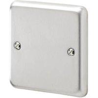 MK Contoura 1-Gang Blanking Plate Brushed Stainless Steel (904RG)