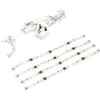 LAP Izo Flex 295mm LED Cabinet Striplights 4 x 1W 4 x 60lm 4 Pack (9051G)