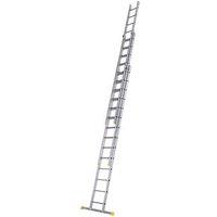 Werner PRO 3-Section Aluminium Square Rung Extension Ladder 9.73m (905KH)