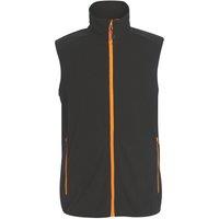 Regatta Navigate Fleece Bodywarmer Black/Orange Pop Small 37.5" Chest (906VF)