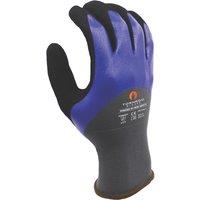 MCR Safety OilTeq General Handling Gloves Blue/Black Medium 1 Pair (906YM)