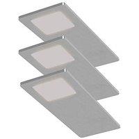 Sensio Astro Pro Rectangular LED Under Cabinet Lights Aluminium 14.4W 240-270lm 3 Pack (909PE)