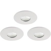 Saxby Vega Round LED Micro Downlights Matt White 12W 240lm 3 Pack (909RE)