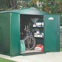 Asgard Gladiator Plus 2 7' 6" x 14' 6" (Nominal) Apex Metal Shed Green (9100K)