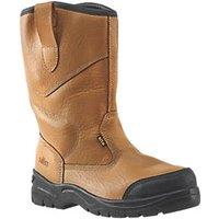 Site Gravel Size 12 Tan Steel Toe Cap Safety Rigger Boots (91099)