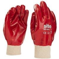 Site PVC Fully-Coated Gloves Red Large (910FR)
