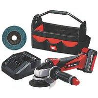 Einhell TE-AG 18/115 Li 18V 1 x 4.0Ah Li-Ion Power X-Change 4.5" Cordless Angle Grinder (910TH)