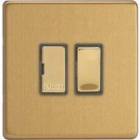 Varilight 13A Switched Fused Spur Brushed Brass (910YT)