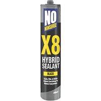 No Nonsense X8 Hybrid Sealant & Adhesive Black 290ml (912FR)