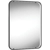 Sensio Aspect Rectangular Bathroom Mirror Matt Black With 2967lm LED Light 700mm x 500mm (912PH)