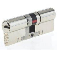 Yale Fire Rated 3 Star Platinum Double Euro Cylinder 50-50 (100mm) Satin Nickel (912YW)