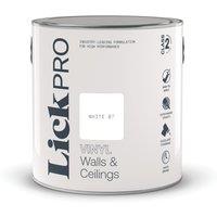 LickPro 2.5Ltr White 07 Vinyl Matt Emulsion Paint (913TM)