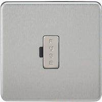Knightsbridge 13A Unswitched Fused Spur Brushed Chrome (913TY)
