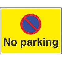 "No Parking" Sign 450mm x 600mm (9145T)
