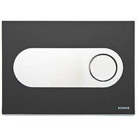 Fluidmaster Schwab Circle 385302 Dual-Flush Flushing Plate Transparent Black (9149X)