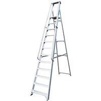 Lyte Aluminium 3.18m 12 Step Platform Step Ladder With Handrail (914FG)