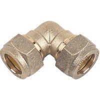 Flomasta Brass Compression Equal 90 Elbows 15mm 2 Pack (91568)